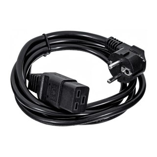 GEMBIRD KABEL ZASILAJĄCY SERWEROWY C19 (SCHUKO/IEC320) 16A, 1.8M, CZARNY