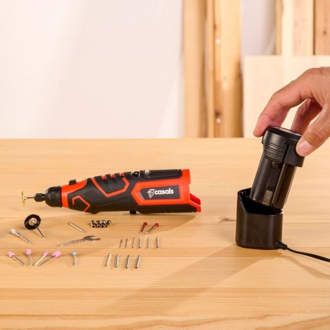 Szlifierka bezprzewodowa elektryczna z akcesoriami 12V CASALS CMG1205BC