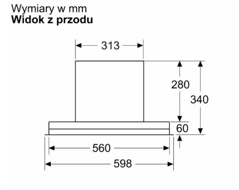Okap zintegrowany DBB63BC60 Serie 2 czarny