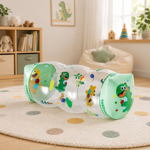 Dmuchany Walec Wałek Do Raczkowania Dla Malucha Dinozaur 51 x22cm LEAN TOYS