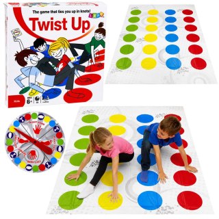 Gra Zręcznościowa Twist Mata Ruchowa Rodzinna Towarzyska Tarcza Losująca LEAN Toys