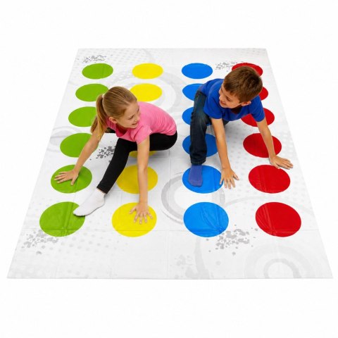 Gra Zręcznościowa Twist Mata Ruchowa Rodzinna Towarzyska Tarcza Losująca LEAN Toys