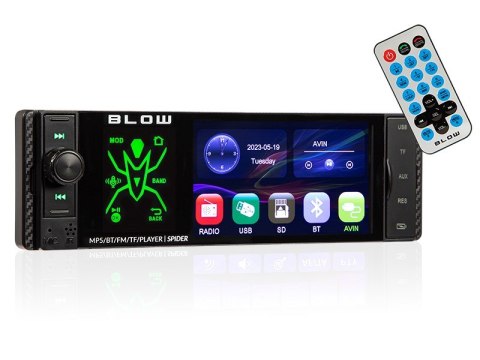 BLOW RADIO SPIDER 4" RDS RGB MP5/USB/MICRO SD BLUE