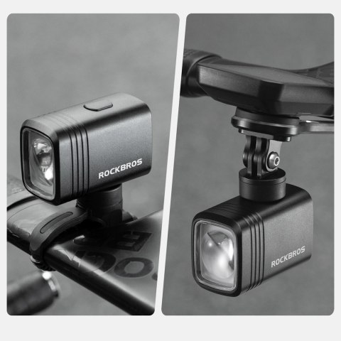 Lampka rowerowa przednia akumulatorowa 1000 lm 2800 mAh - czarna ROCKBROS