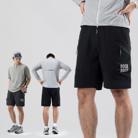Szorty spodenki sportowe z paskiem rozmiar XL - czarne ROCKBROS