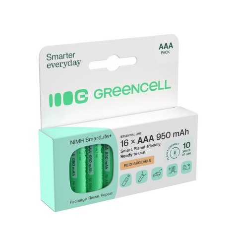 Akumulatorki paluszki 16xAAA HR03 950mAh