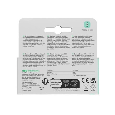 Akumulatorki paluszki 16xAAA HR03 950mAh