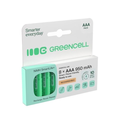 Akumulatorki paluszki 8xAAA HR03 950mAh
