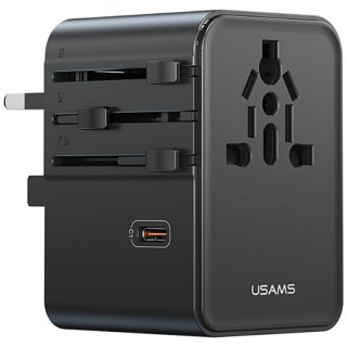 Ładowarka Travel Adapter 70W US/AU/EU/UK 3xUSB-C 4w1 czarny