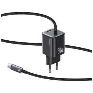 Ładowarka sieciowa JC Series CC264 30W GaN Fast Charger wbudowanykabel USB-C czarna