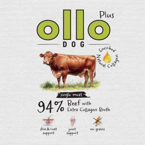Ollo Plus Kolagen Wołowina 400g puszka dla psa