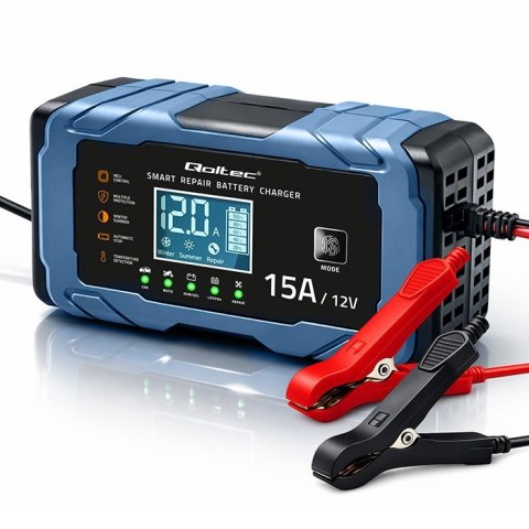 Ładowarka 12V 15A | Prostownik z funkcją naprawy | AGM GEL LiFePO4 | 9-stopniowe ładowanie