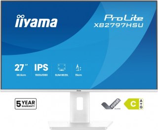 Monitor 27 cali XB2797HSU-W1 IPS, FHD, HDMI, DP, 120Hz, 2xUSBv3.2, 2xUSB-C, 350 CD, x2W, HAS 150/PIVOT, Biały
