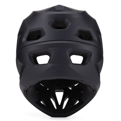 Kask rowerowy fullface z odpinanym daszkiem 55-57 cm - czarny WOZINSKY