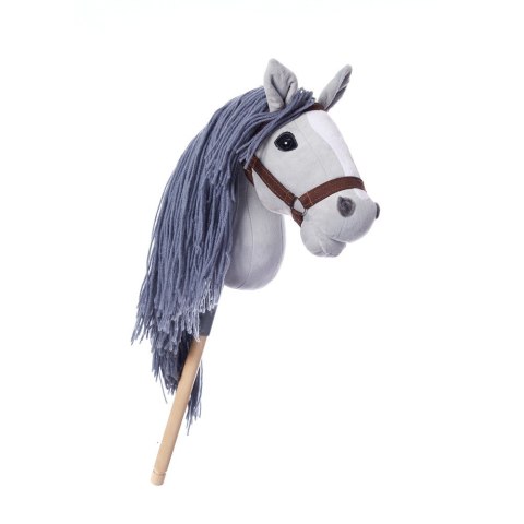 Koń na kiju Hobby Horse HOPPIHORSE A3 szary, maść siwa
