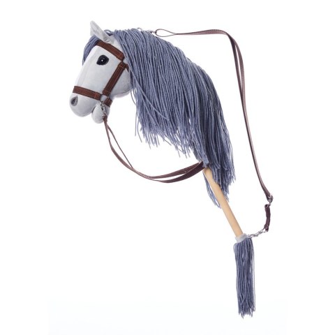 Koń na kiju Hobby Horse HOPPIHORSE A3 szary, maść siwa