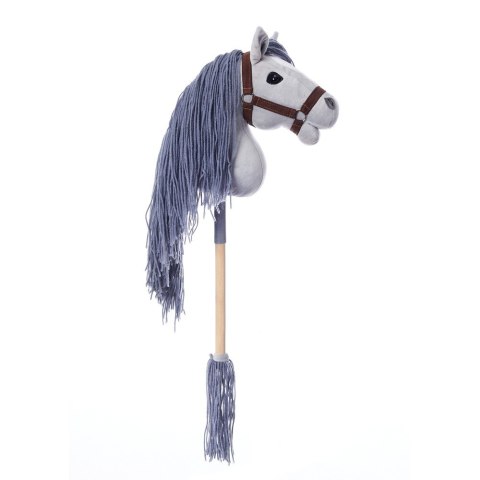 Koń na kiju Hobby Horse HOPPIHORSE A3 szary, maść siwa