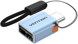 Adapter OTG USB 3.1 Vention USB-C do USB-A ze smyczą stop aluminium
