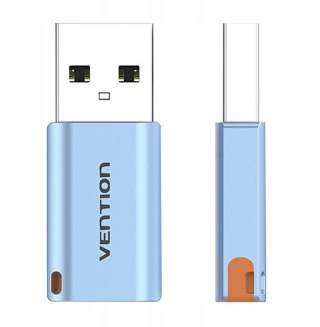 Adapter USB 3.1 Vention USB-A do USB-C ze smyczą stop aluminium