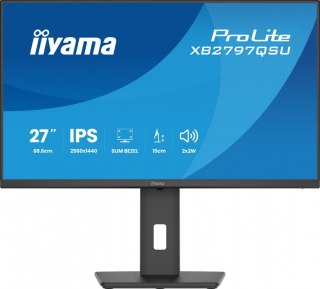 Monitor ProLite 27 cali XB2797QSU-B1 IPS,QHD,2xHDMI,DP,350cd,75Hz,1000:1, USB HUB,x4 ((2x Type-A v.3.2 Gen 1 (5Gbps, 4.5W) 