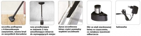 Odkurzacz pionowy bezprzewodowy 2w1 MR-615