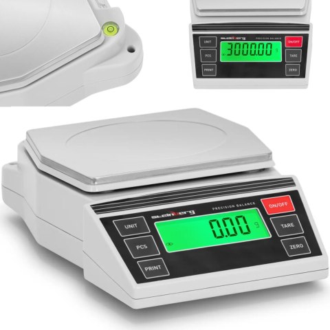 Waga laboratoryjna jubilerska precyzyjna LCD 0.2-3000g / 0.01 g Steinberg Systems