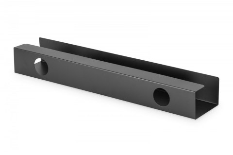 Kanał stalowy do organizacji kabli / listew zasilających pod biurkiem, montaż śruby, 60 cm, czarny Digitus