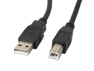 Kabel Lanberg CA-USBA-11CC-0050-BK (USB 2.0 typu A M - USB 2.0 typu B M; 5m; kolor czarny)