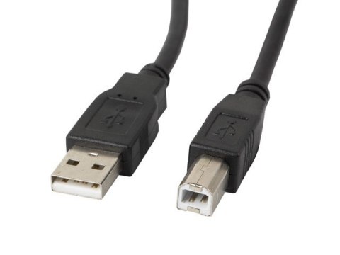 Kabel Lanberg CA-USBA-11CC-0050-BK (USB 2.0 typu A M - USB 2.0 typu B M; 5m; kolor czarny)