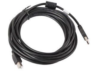 Kabel Lanberg CA-USBA-11CC-0050-BK (USB 2.0 typu A M - USB 2.0 typu B M; 5m; kolor czarny)