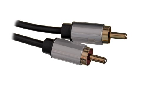 Kabel audio 3,5 mm męski na 2RCA męski 5m czarny