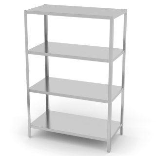 Regał magazynowy gastronomiczny ze stali nierdzewnej 4 półki pełne 180(h)x100x50cm - Hendi 812532 Hendi