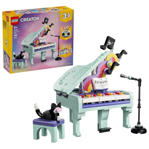 LEGO Creator 3w1 31392 - Dekoracyjny fortepian z kotem
