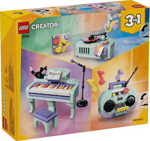 LEGO Creator 3w1 31392 - Dekoracyjny fortepian z kotem