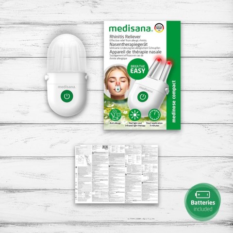 Urządzenie do terapii nosa przeciw katarowi siennemu Medisana Rhinitis Reliever podczerwień | 3 minuty | 17 x 70 x 39 mm