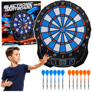 Gra Zręcznościowa Elektroniczna Tarcza Dart LCD 25 Gier 176 Wariantów LEAN Toys