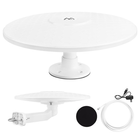 MACLEAN ANTENA WIELOKIERUNKOWA DVB-T/T2 HEVC, AKTYWNA, CAMPER, CENTRALNE MOCOWANIE KABLA MCTV-104
