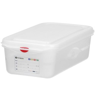 Pojemnik spożywczy GN 1/3 z etykietą pokrywką 6 l 325x176x150 mm Hendi