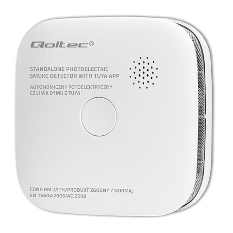 Czujnik dymu z baterią | Tuya | Wi-Fi | alarm 85dB | LED