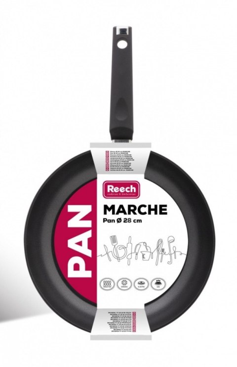 Patelnia aluminiowa z powłoką non-stick LP1003 MARCHE 28cm czarna