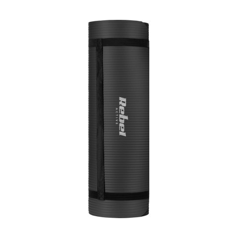 REBEL ACTIVE MATA GIMNASTYCZNA DO ĆWICZEŃ JOGA, PILATES, FITNESS, 183X61CM, GRUBOŚĆ 6MM, MATERIAŁ TPE, CZARNA RBA-3151-BK