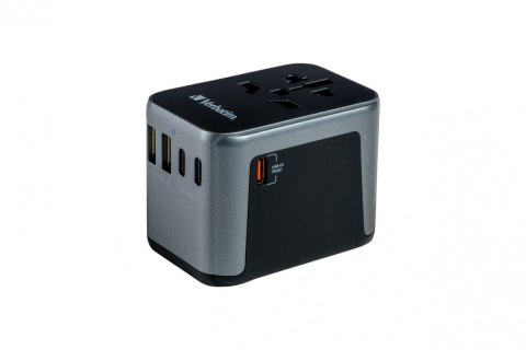 Adapter podróżny UTA-03 49545 180 krajów, ładowarka PD 30W, QC 3.0 3x USB-C , 2x USB-A Verbatim
