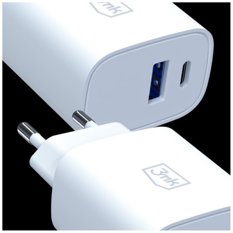 Ładowarka sieciowa 25W USB-A USB-C PD QC4+ FlowPower biała