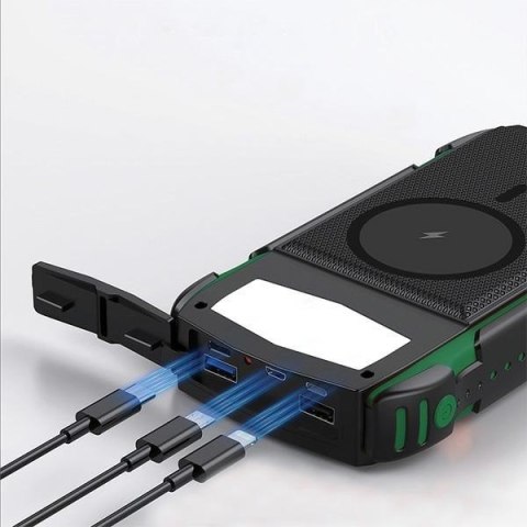 Powerbank Solarny 20000mAh TitanPack Rugged UltiMag Zielony