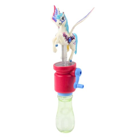 Bańki Mydlane Jednorożec Ruchome Skrzydła Na Korbkę 23cm Mix LEAN TOYS