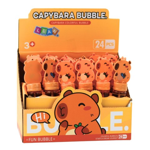 Bańki Mydlane Kapibara 3 Otwory Do Baniek 35 ml Mix LEAN TOYS