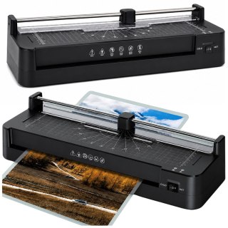 Laminator Ze Zgrzewarką i Gilotyną 3W1 Do Dokumentów Zdjęć A3 Czarny LEAN