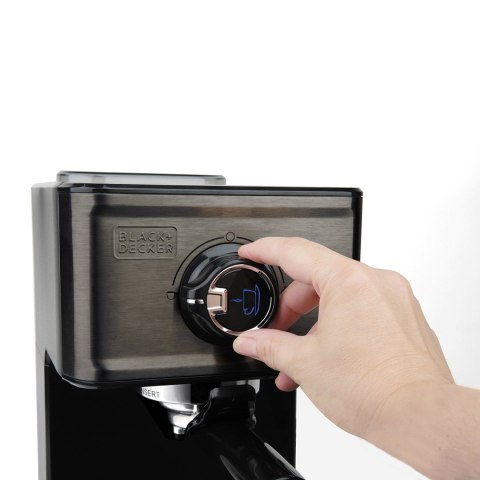 Ekspres ciśnieniowy kolbowy Black+Decker BXCO1200E 1200W | 15 bar | 1,2l | spieniacz do mleka