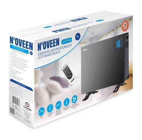 Grzejnik konwektorowy NOVEEN CH7100 LCD Smart, czarny
