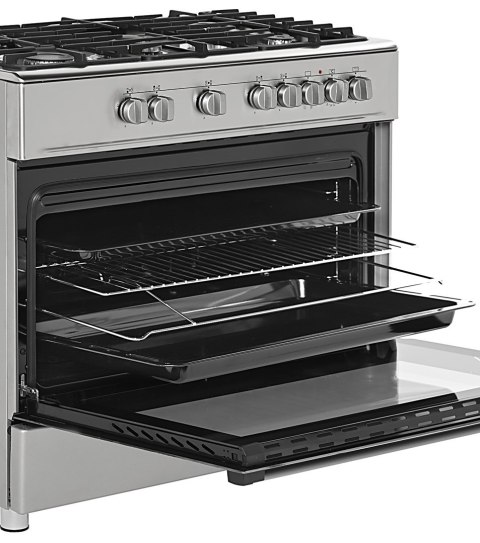 Kuchnia gazowo-elektryczna RAVANSON KWGE-K90A Cheff | 5 palników + palnik WOK | termoobieg | rożen